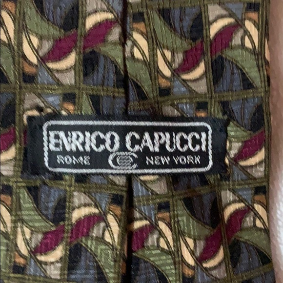 Enrico Capucci Dark Green Tie - Picture 4 of 6